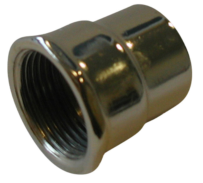 Muffe 3/4" x 1/2" krom